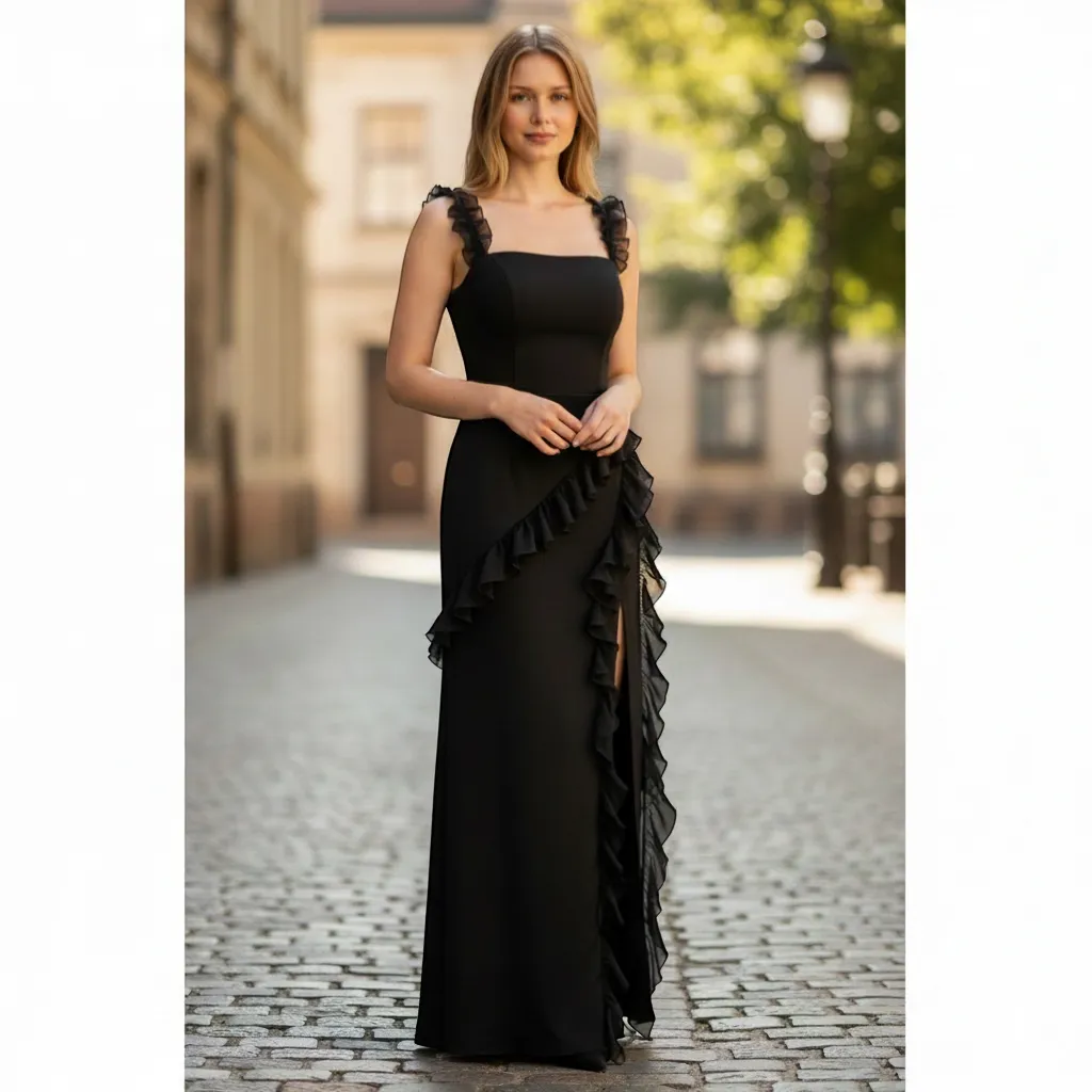 Aurora Maxi Dress - Elegant Flowing Lace & Embroidery Silhouette | LINKA STREET-Linka Street