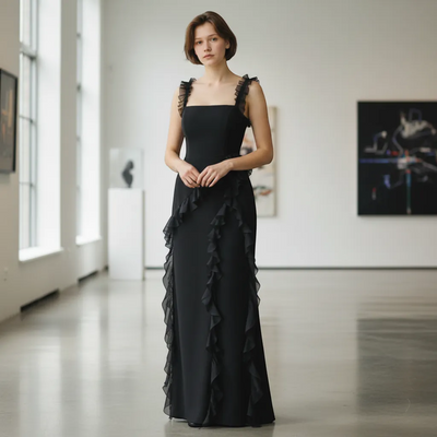 Aurora Maxi Dress - Elegant Flowing Lace & Embroidery Silhouette | LINKA STREET-Linka Street