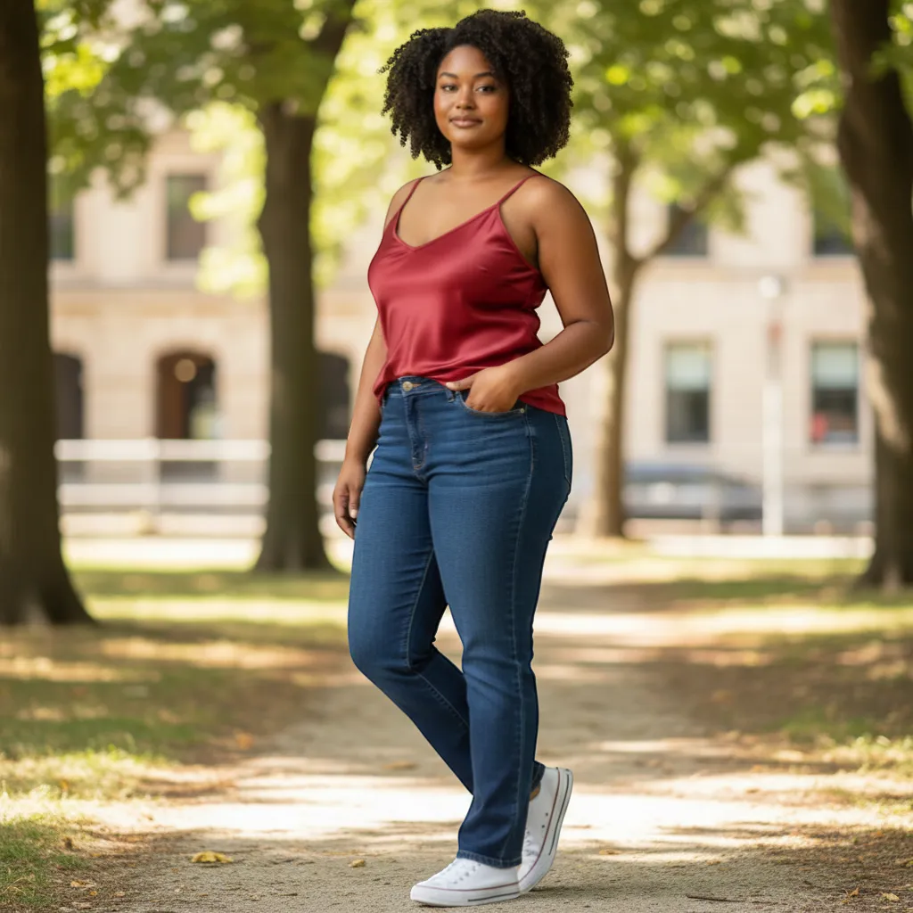 Blusa de Cetim Regata - Elegant V-Neck Satin Silk Tank Top | LINKA STREET-Linka Street