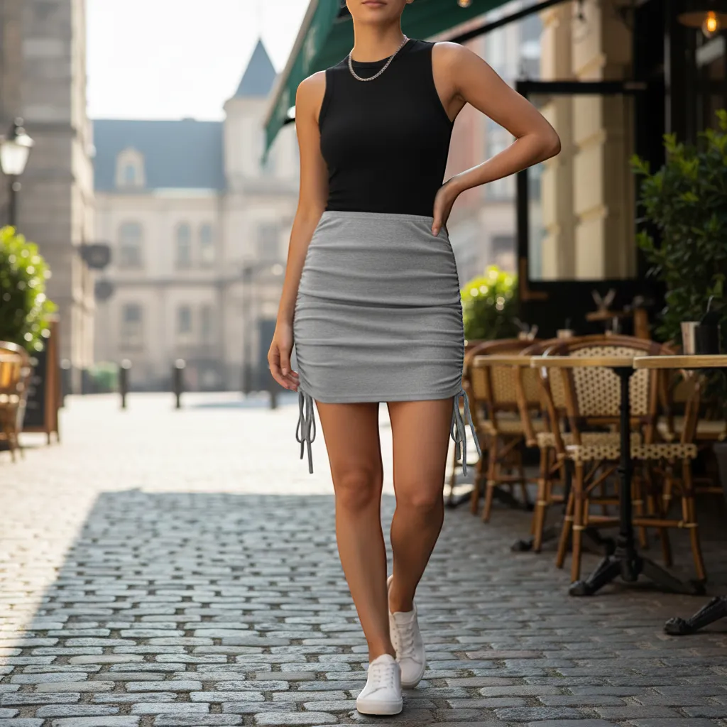 Chic Mini Skirt - Sleek High-Waist Fit & Versatile Silhouette | LINKA STREET-Linka Street