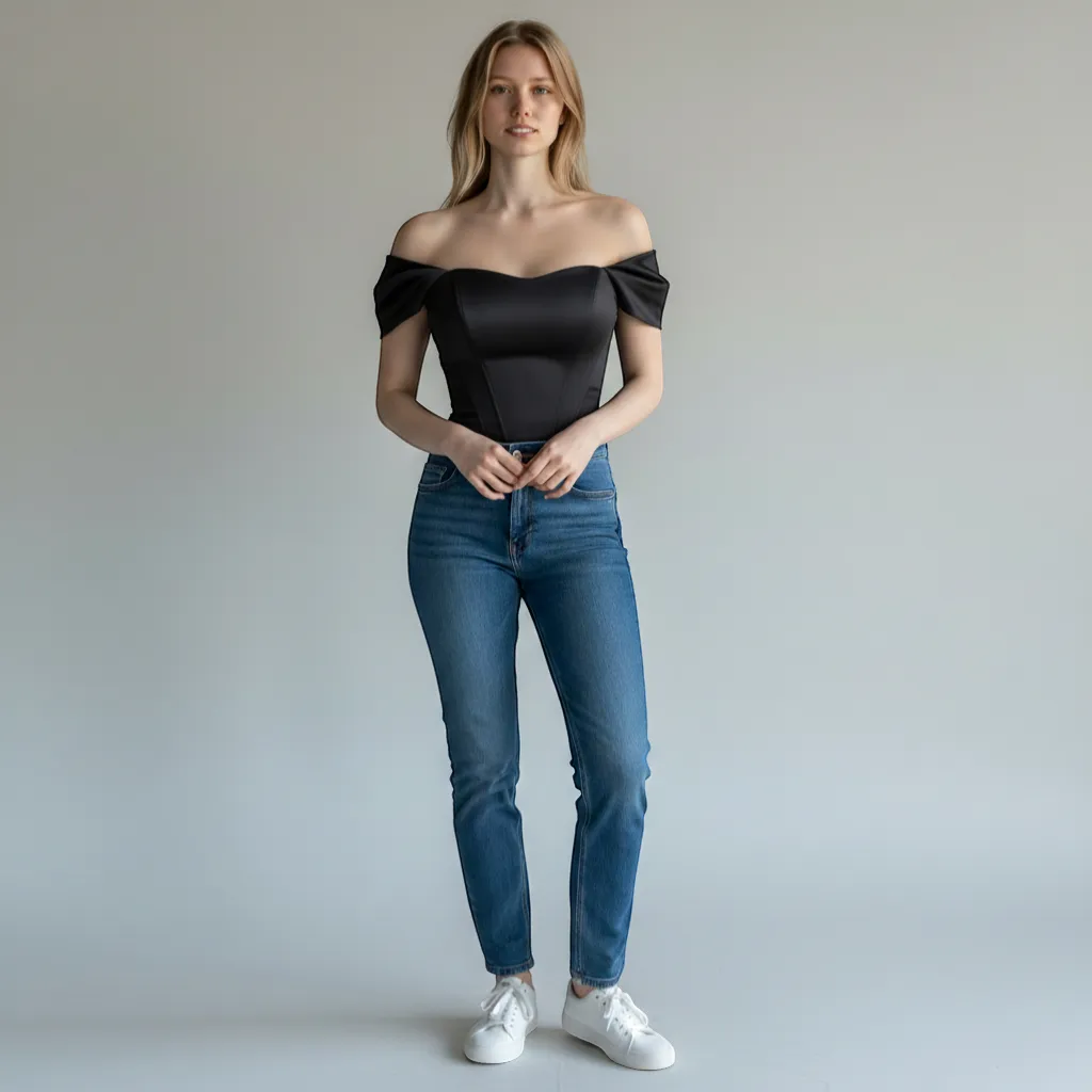 Elegant Satin Top - Timeless V-Neck Silk-Touch Silhouette | LINKA STREET-Linka Street