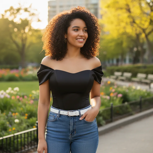 Elegant Satin Top - Timeless V-Neck Silk-Touch Silhouette | LINKA STREET-Linka Street