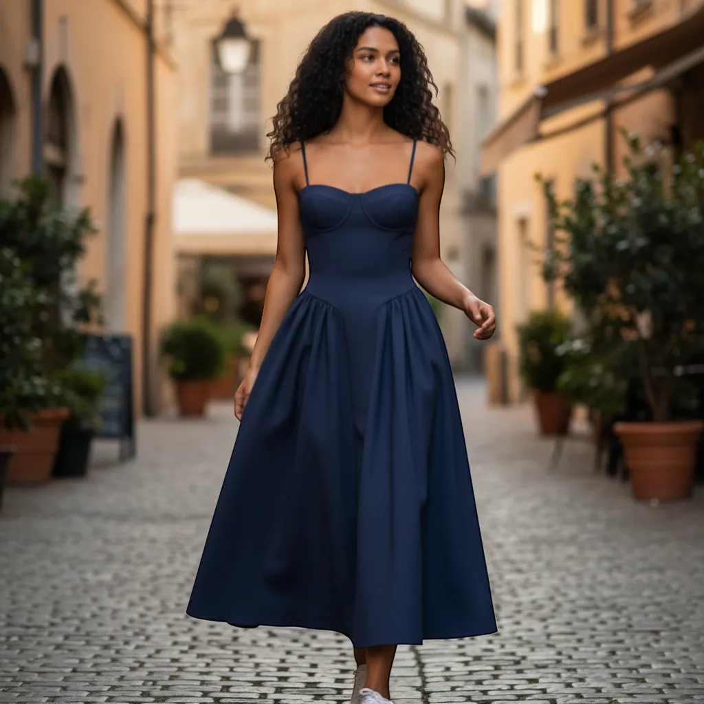 Glamour Flow Dress - Elegant Flowing Evening Gown | LINKA STREET-Linka Street
