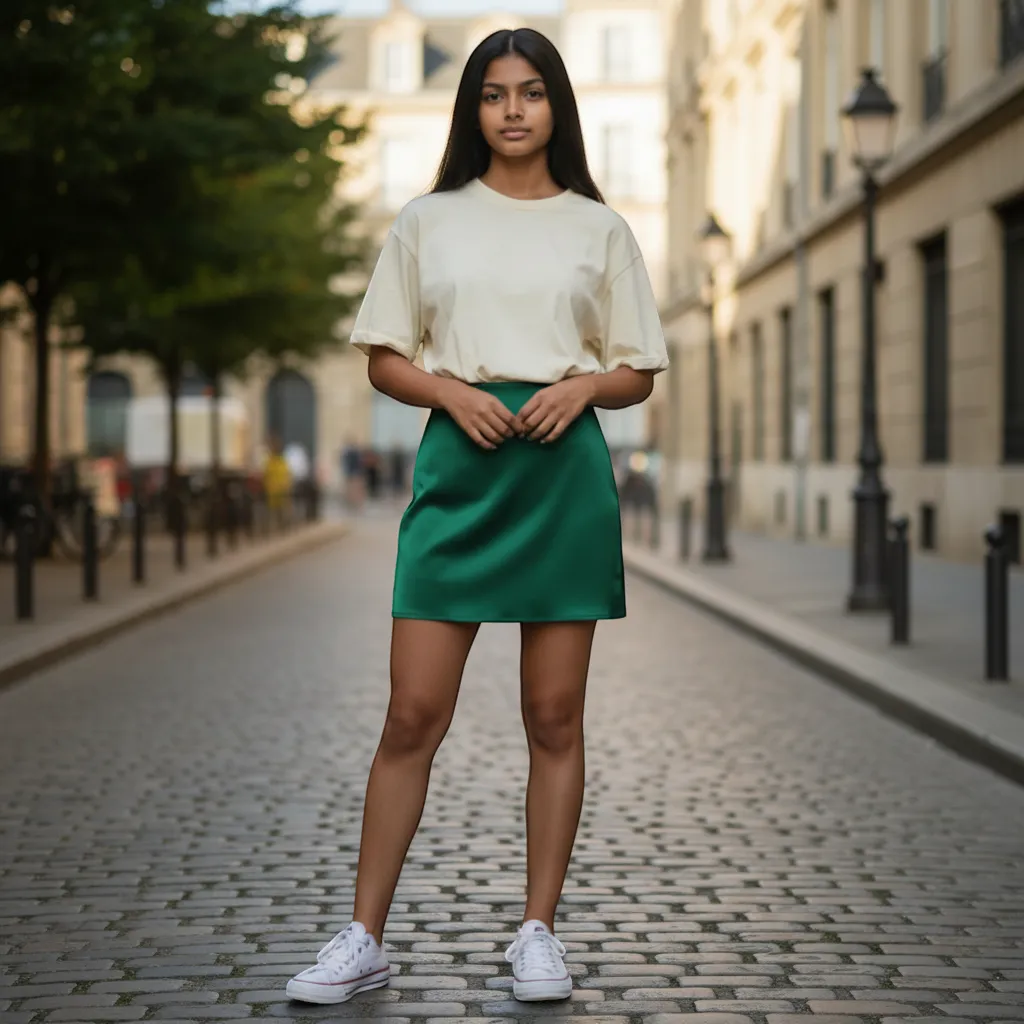 High-Waist Satin Short Skirt - Elegant Silk-Touch Mini | LINKA STREET-Linka Street