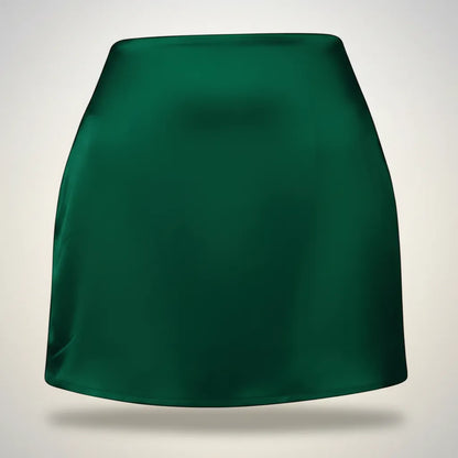 High-Waist Satin Short Skirt - Elegant Silk-Touch Mini | LINKA STREET-Linka Street