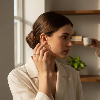 Lucia Earrings - Timeless Elegant Sparkle & Modern Huggie Silhouette | LINKA STREET-Linka Street