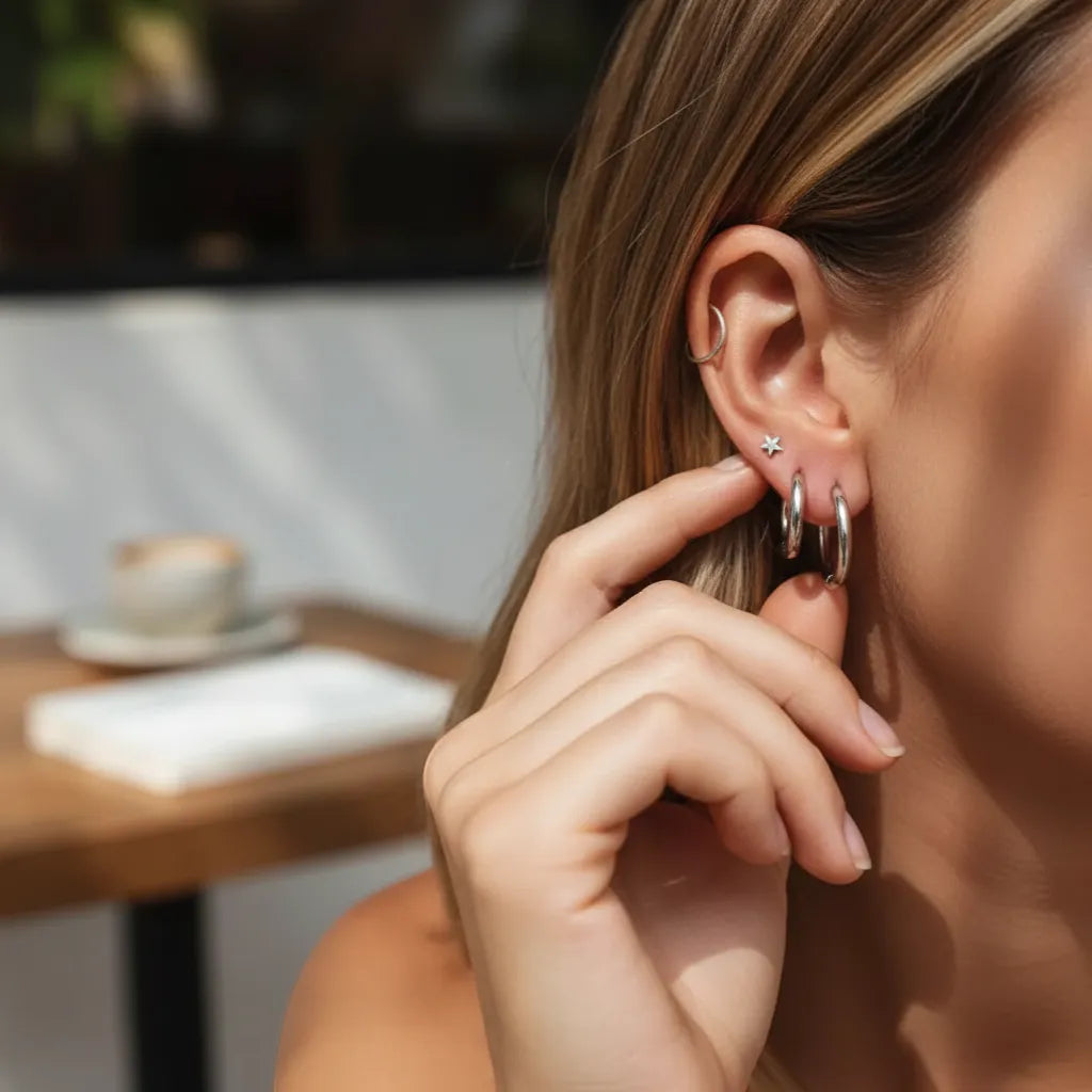 Lucia Earrings - Timeless Elegant Sparkle & Modern Huggie Silhouette | LINKA STREET-Linka Street