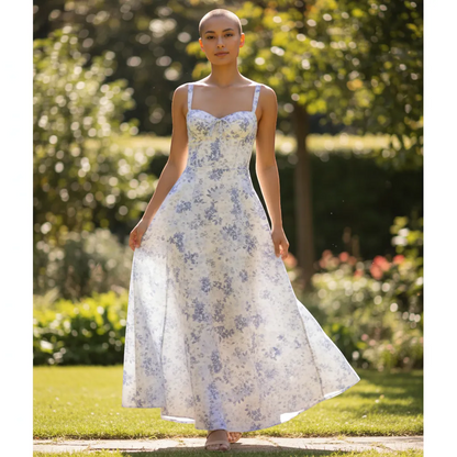 Mariah Floral Dress - Elegant Vibrant Flowing Silhouette | LINKA STREET-Linka Street