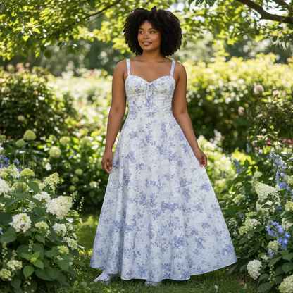 Mariah Floral Dress - Elegant Vibrant Flowing Silhouette | LINKA STREET-Linka Street