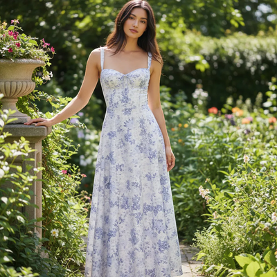 Mariah Floral Dress - Elegant Vibrant Flowing Silhouette | LINKA STREET-Linka Street