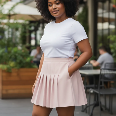 Melania Mini Skirt - Elegant High-Waist Tailored Chic | LINKA STREET-Linka Street