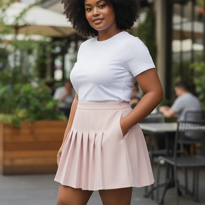 Melania Mini Skirt - Elegant High-Waist Tailored Chic | LINKA STREET-Linka Street