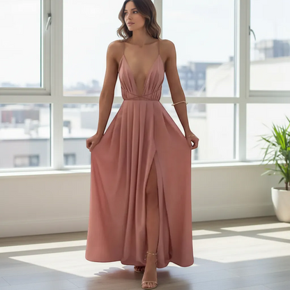 Natalia Dress - Elegant Flowing Silhouette & Timeless Chic | LINKA STREET-Linka Street