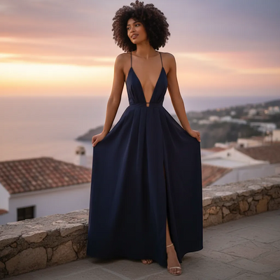 Natalia Dress - Elegant Flowing Silhouette & Timeless Chic | LINKA STREET-Linka Street