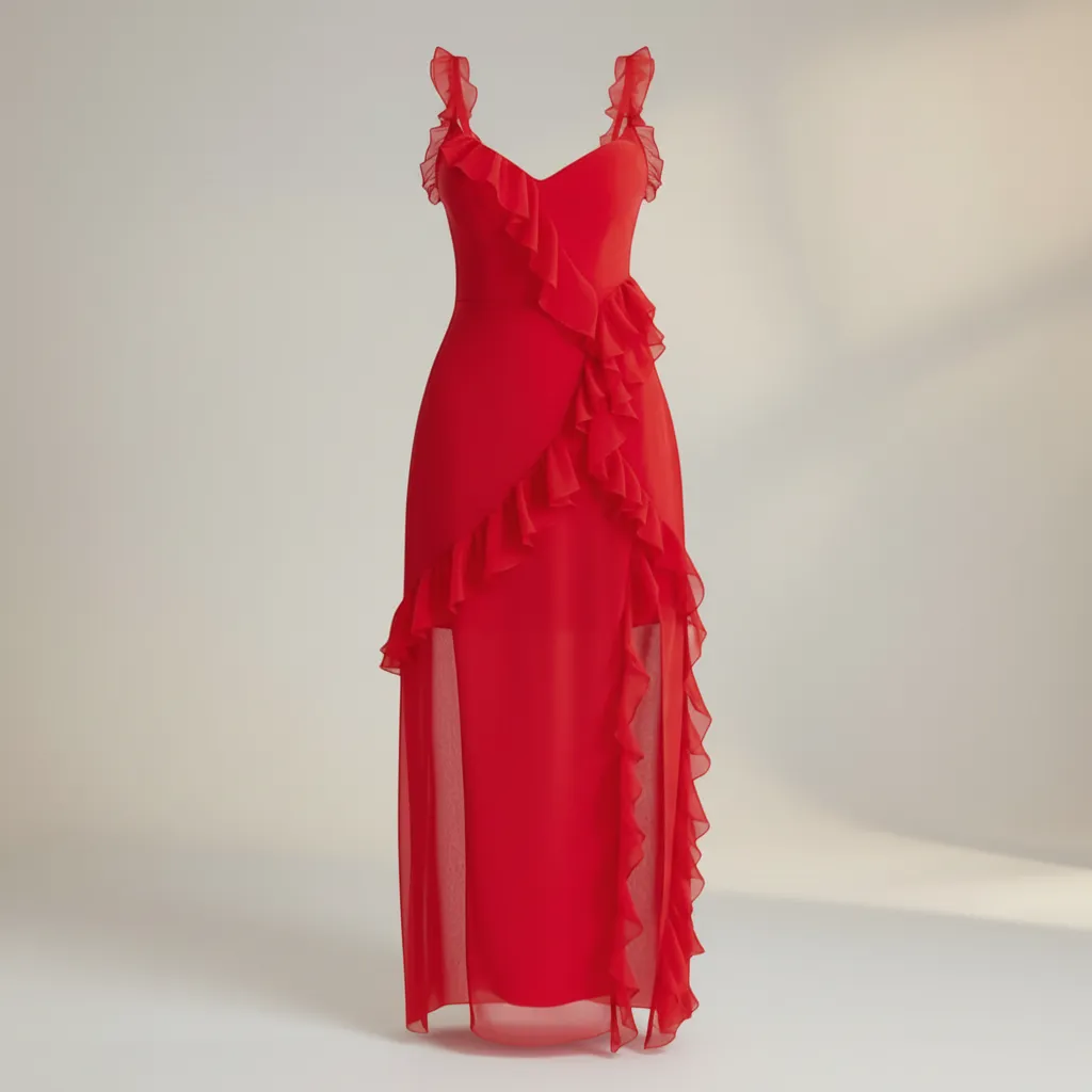 Osveci Ruffle Dress - Elegant Romatic Feminine Mini | LINKA STREET-Linka Street