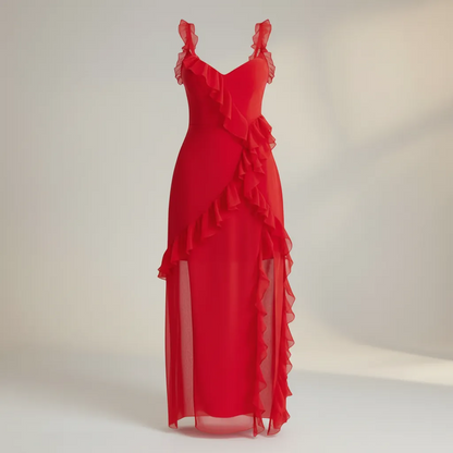 Osveci Ruffle Dress - Elegant Romatic Feminine Mini | LINKA STREET-Linka Street