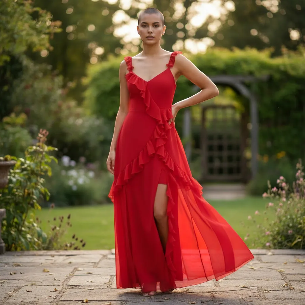 Osveci Ruffle Dress - Elegant Romatic Feminine Mini | LINKA STREET-Linka Street