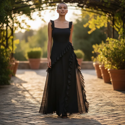 Osveci Ruffle Dress - Elegant Romatic Feminine Mini | LINKA STREET-Linka Street