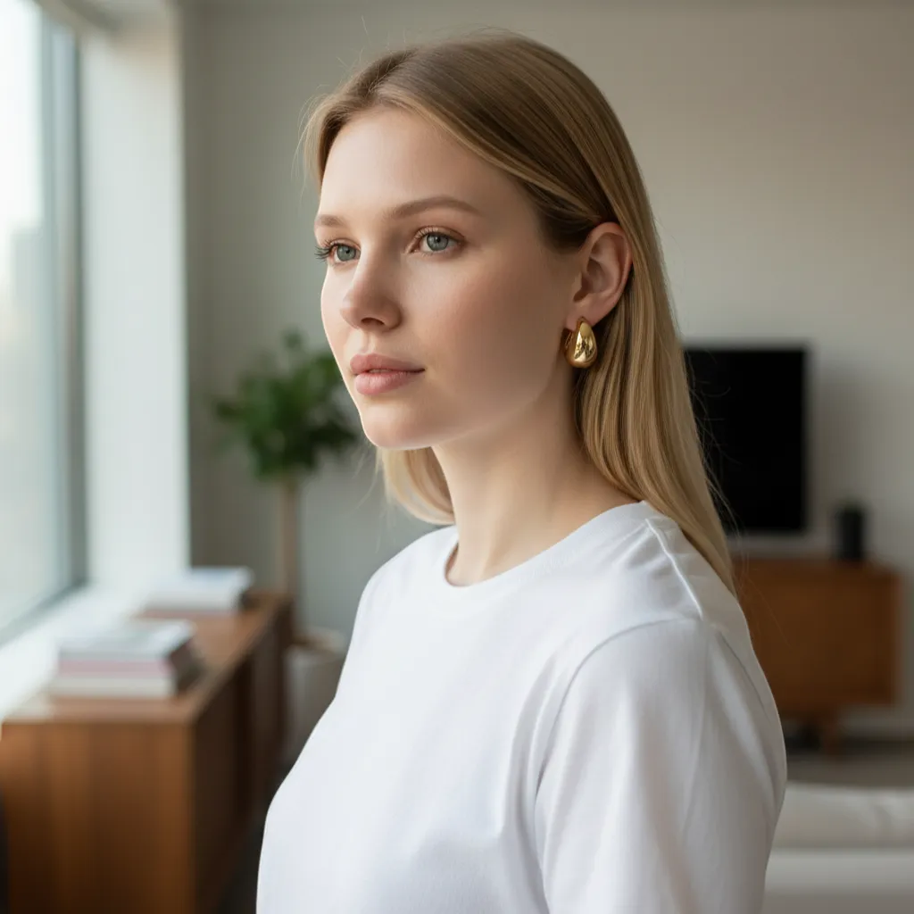 Trendy Stainless Steel Hoop Earrings - Bold 40mm Round Statement | LINKA STREET-Linka Street