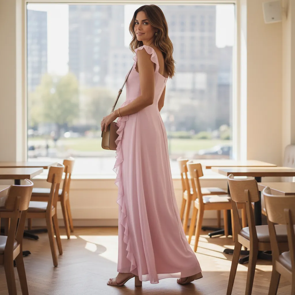 Viviana Maxi Dress - Elegant Flowing Evening Silhouette | LINKA STREET-Linka Street