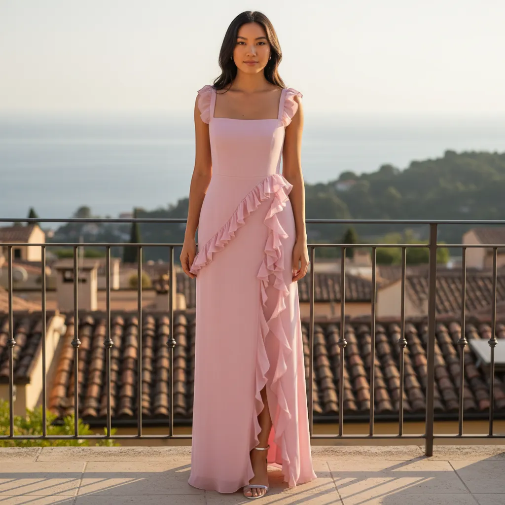 Viviana Maxi Dress - Elegant Flowing Evening Silhouette | LINKA STREET-Linka Street