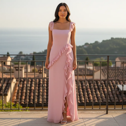 Viviana Maxi Dress - Elegant Flowing Evening Silhouette | LINKA STREET-Linka Street