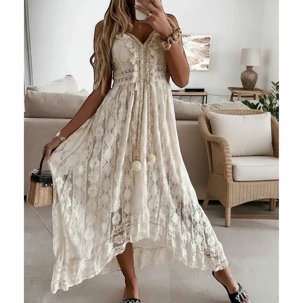 Women’s Summer Maxi Dress - Elegant Flowing Breathable Silhouette | LINKA STREET-Linka Street