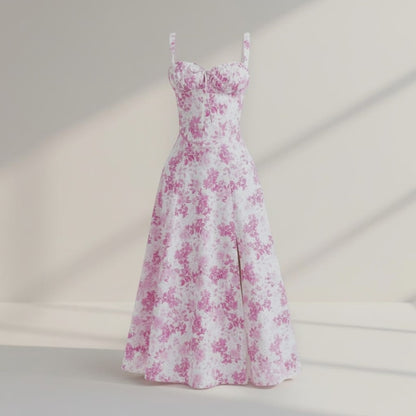 Mariah Floral Dress - Elegant Vibrant Flowing Silhouette | LINKA STREET